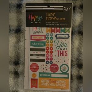 Happy Planner Bright Motivational Stickers - Happy Brights - Multicolor
